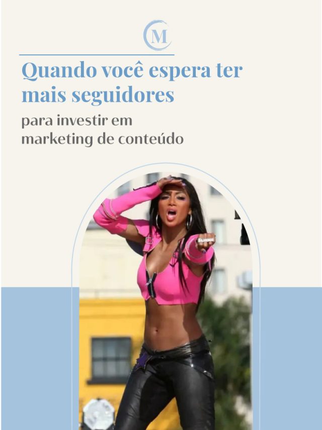 Quando você espera ter mais seguidores para investir em marketing